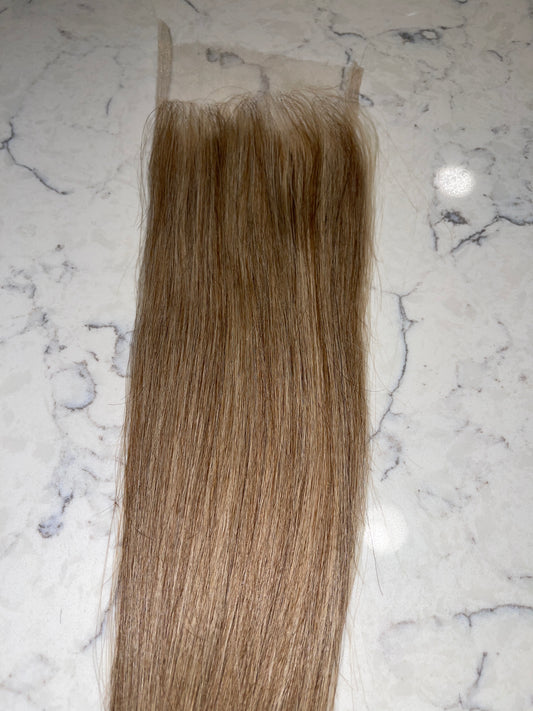 Lace Closure - Ash Honey Carmel w/o dark roots