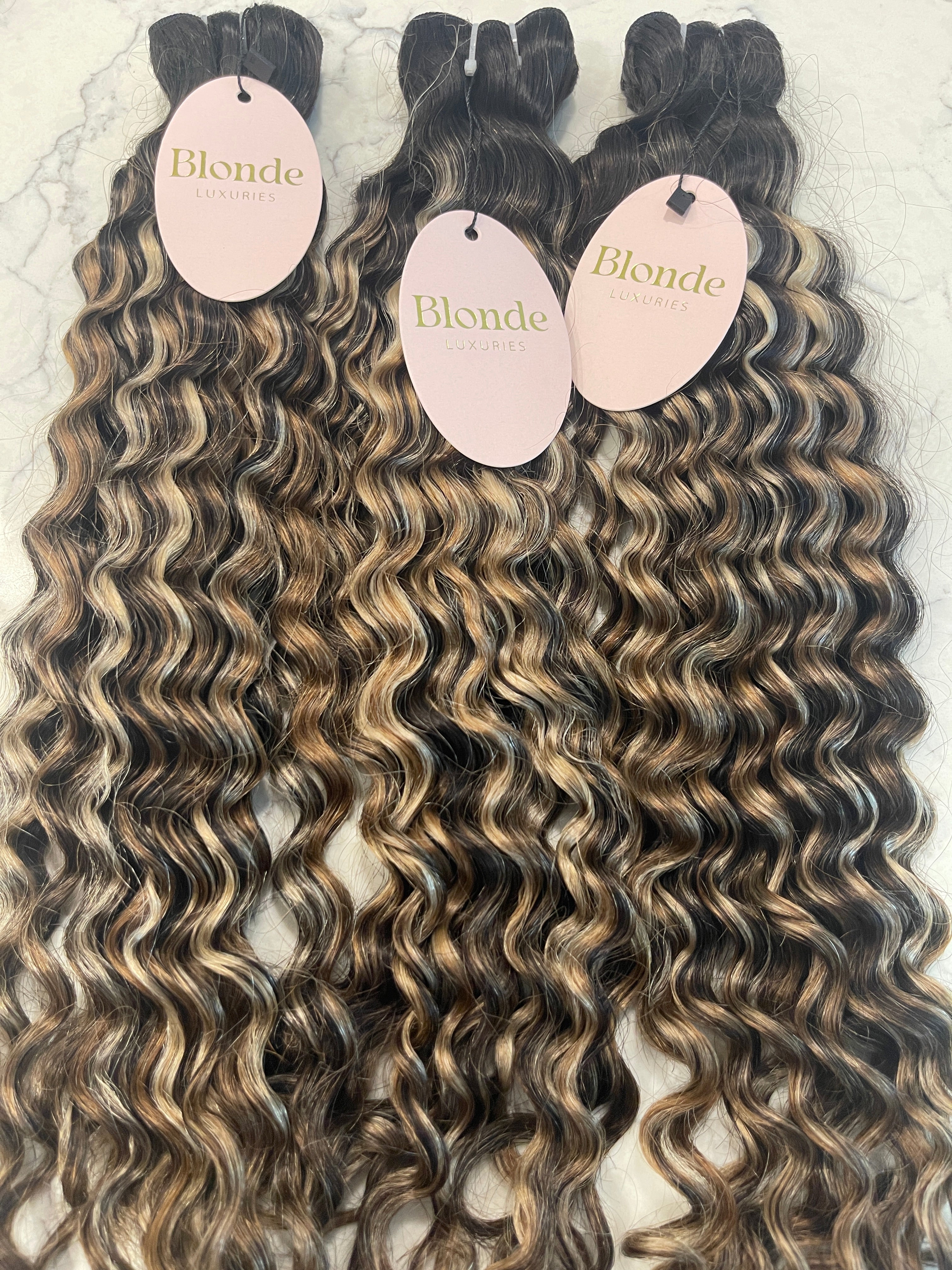 READY TO SHIP - Ash Honey Carmel (CURLY)