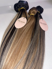 READY TO SHIP- Ash Honey Carmel (seamless clip-ins)