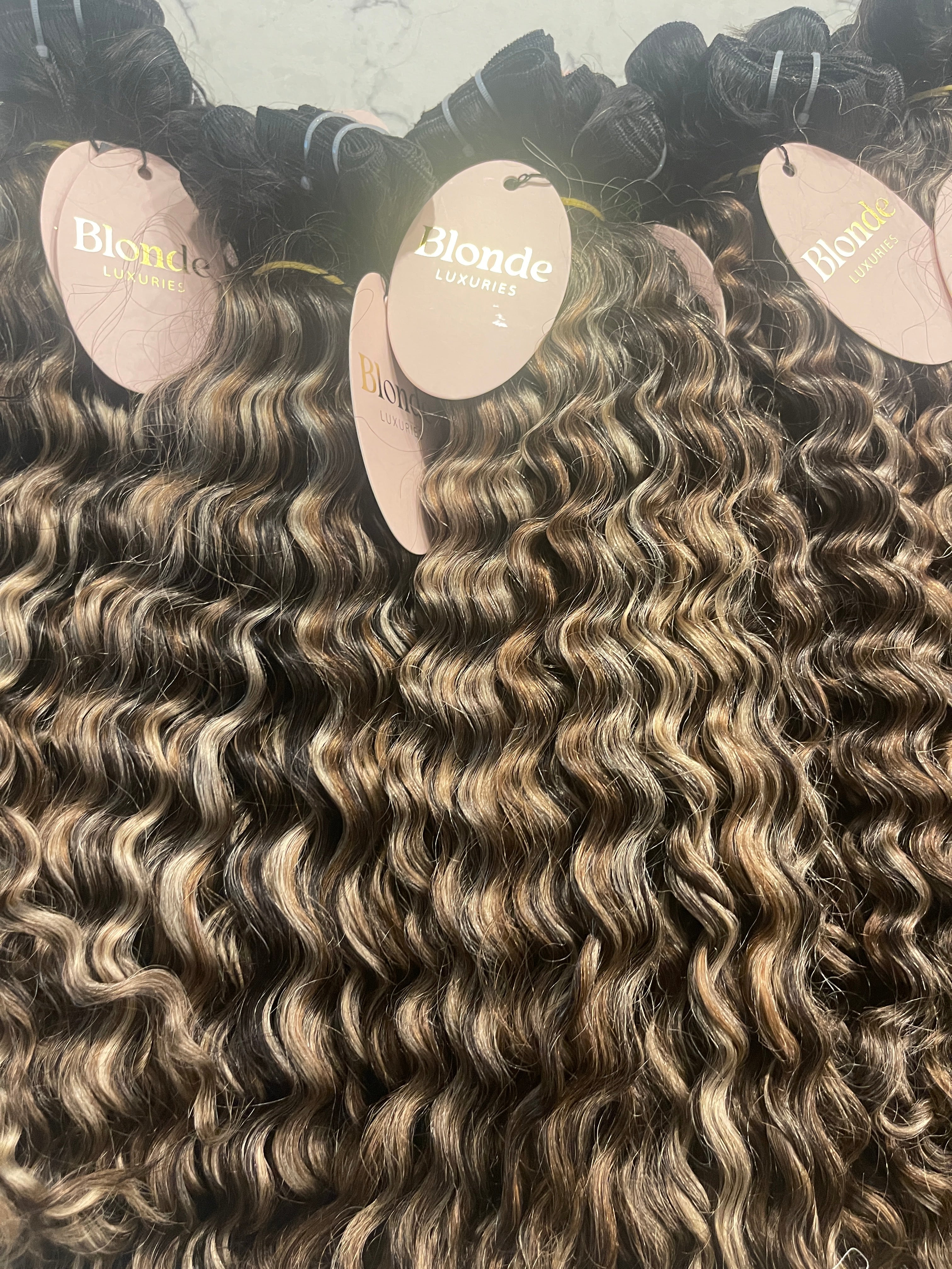 READY TO SHIP - Ash Honey Carmel (CURLY)
